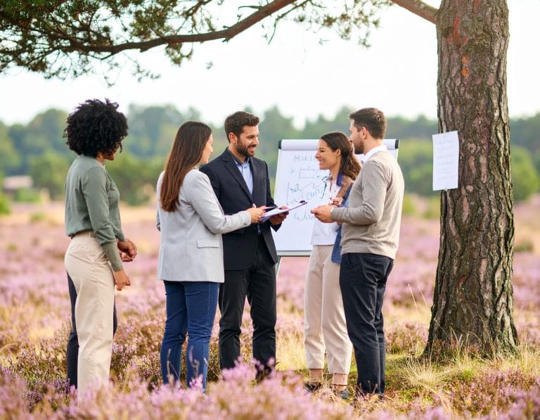 firefly a mixed group of professionals, including marieke, tariq, and lotte, are standing in 752985